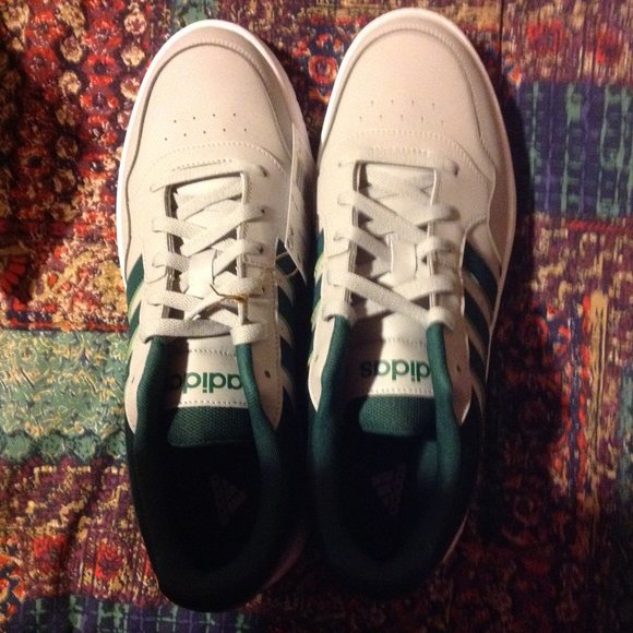 Adidas Men's Hoops 3.0 Gray & Green Low Sneakers -11.5M - New in Box - Picture 6 of 12